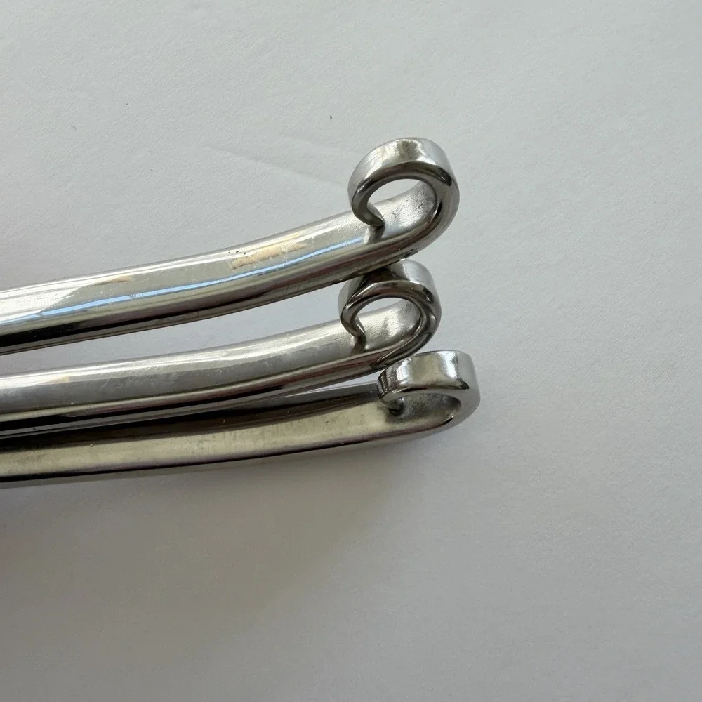 Lot Of 3 Sabatier Hi Light Hook Handle Oval Soup Spoon 18/10 Stainless Steel